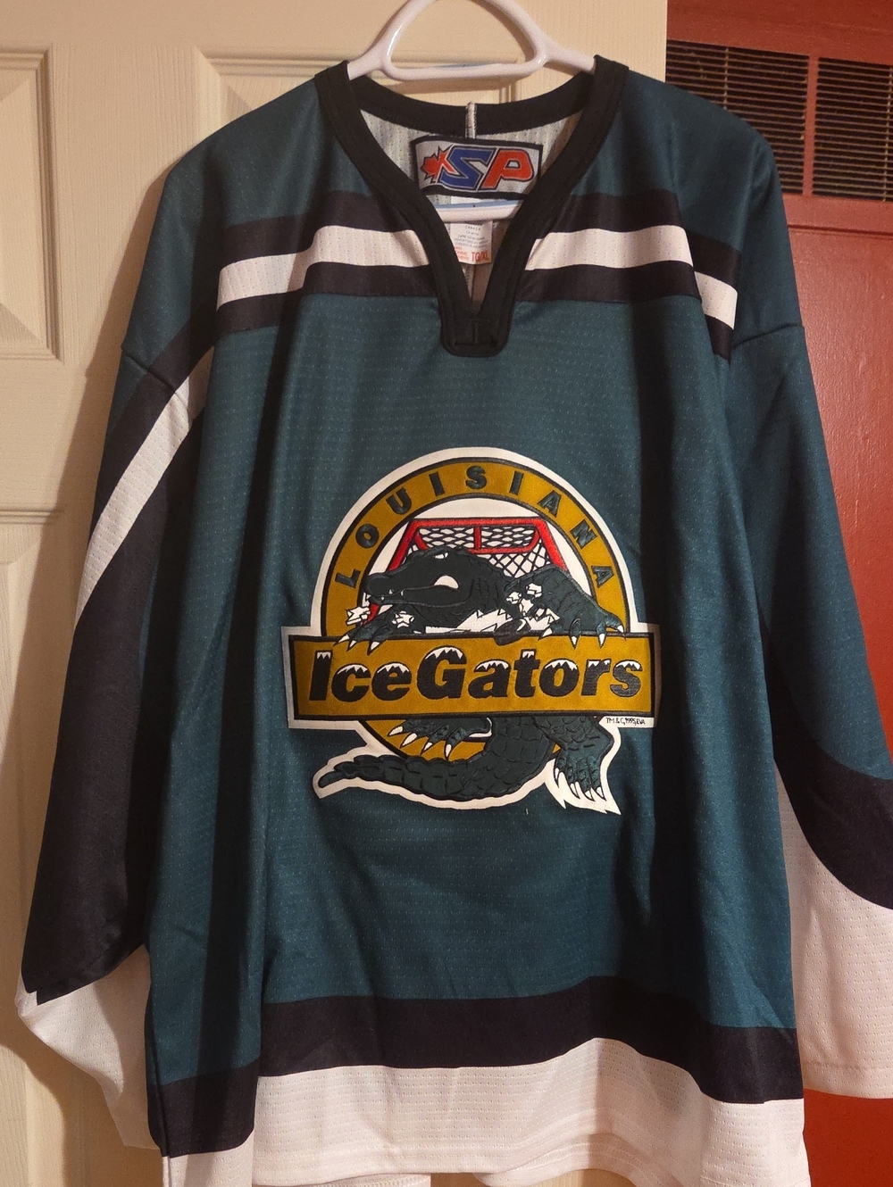 Green And Black White Louisiana IceGators Hockey Jersey by Bauer